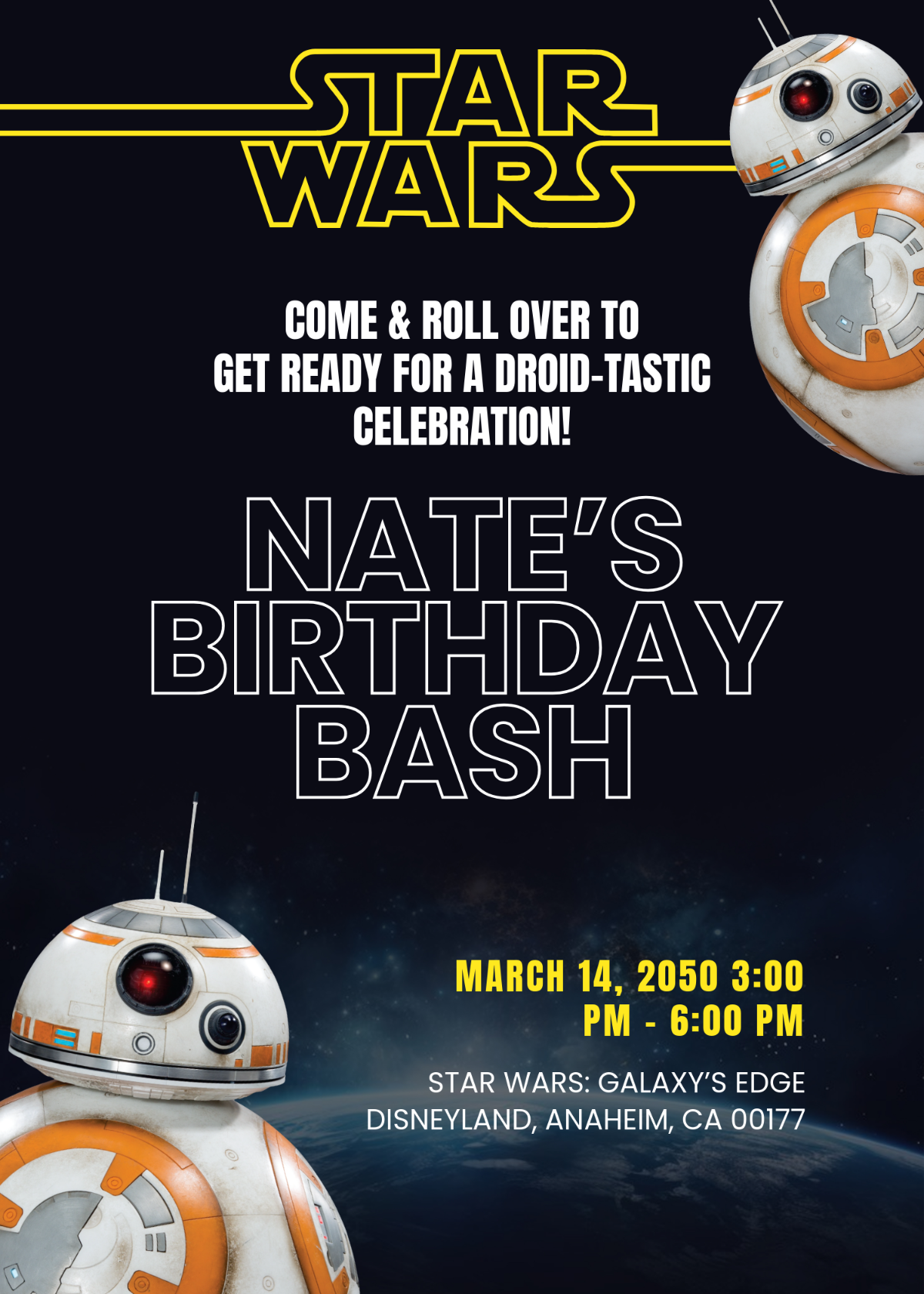 Free Star Wars Invitation Templates Editable And Printable Free Star Wars Invitation Templates Editable And Printable