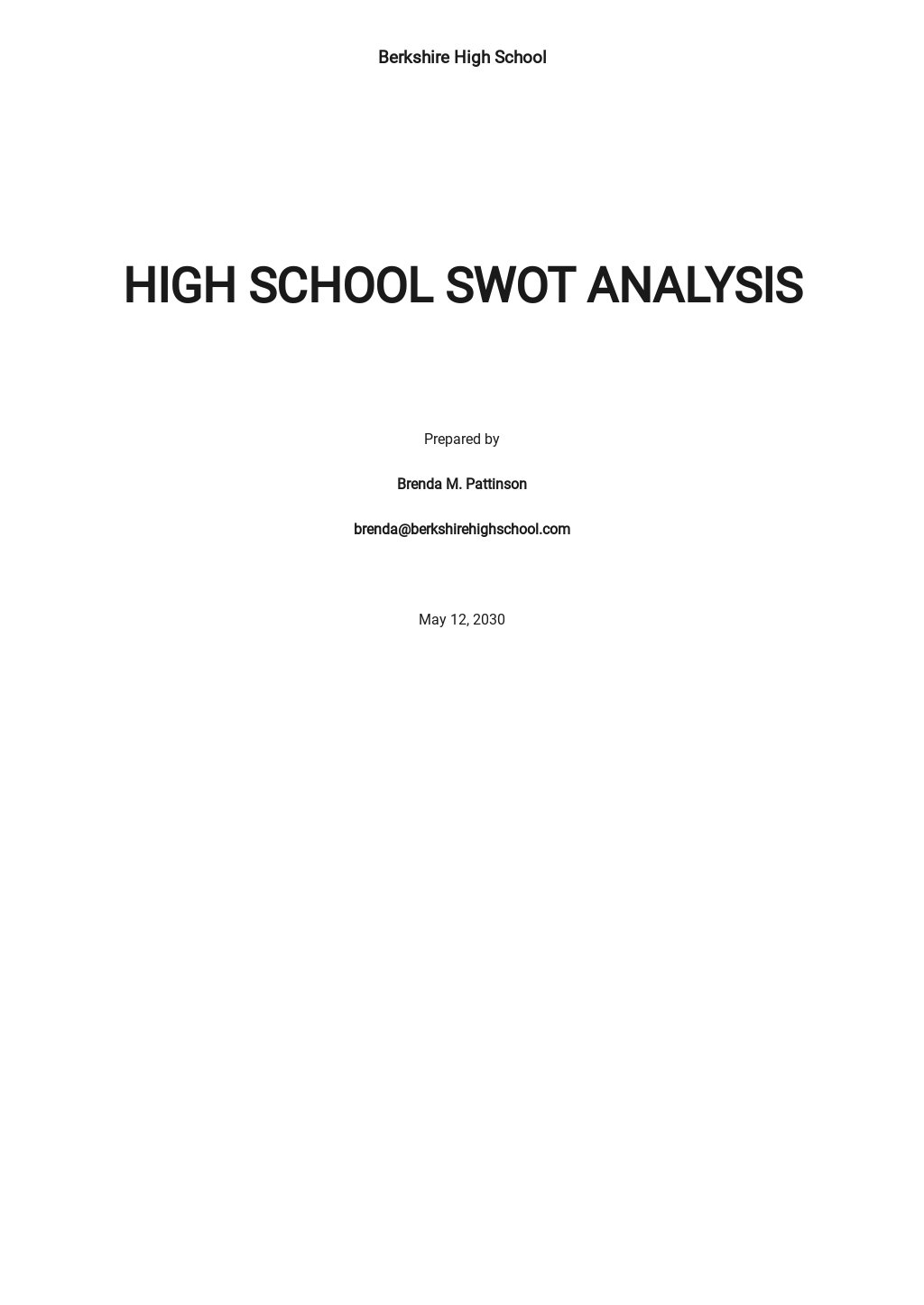 High School Swot Analysis Template.jpe