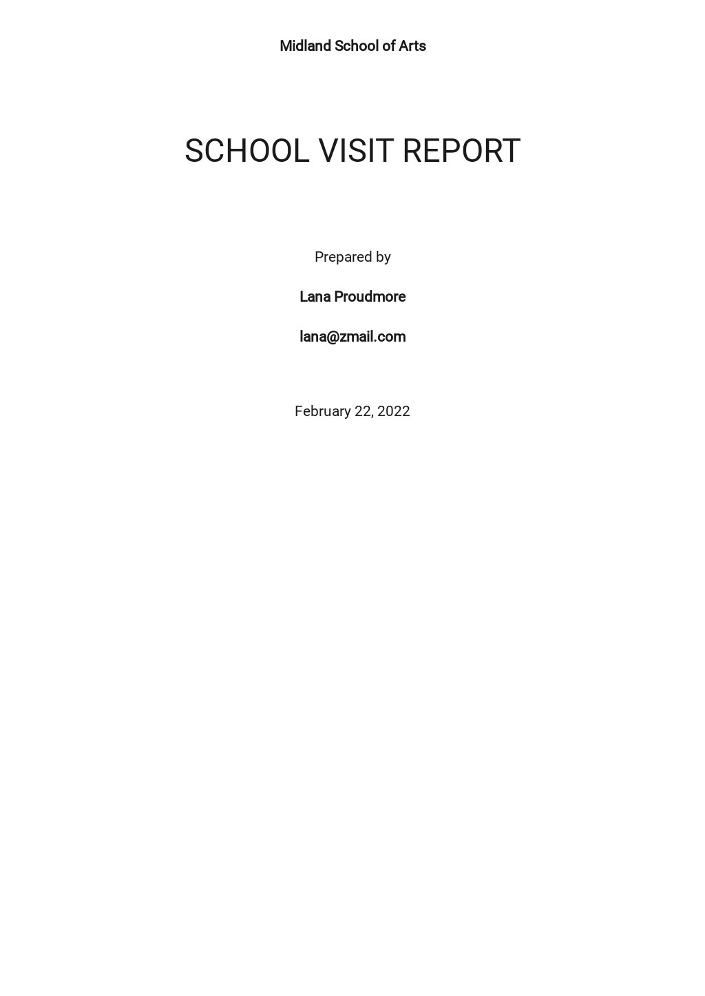 school visit report ppt