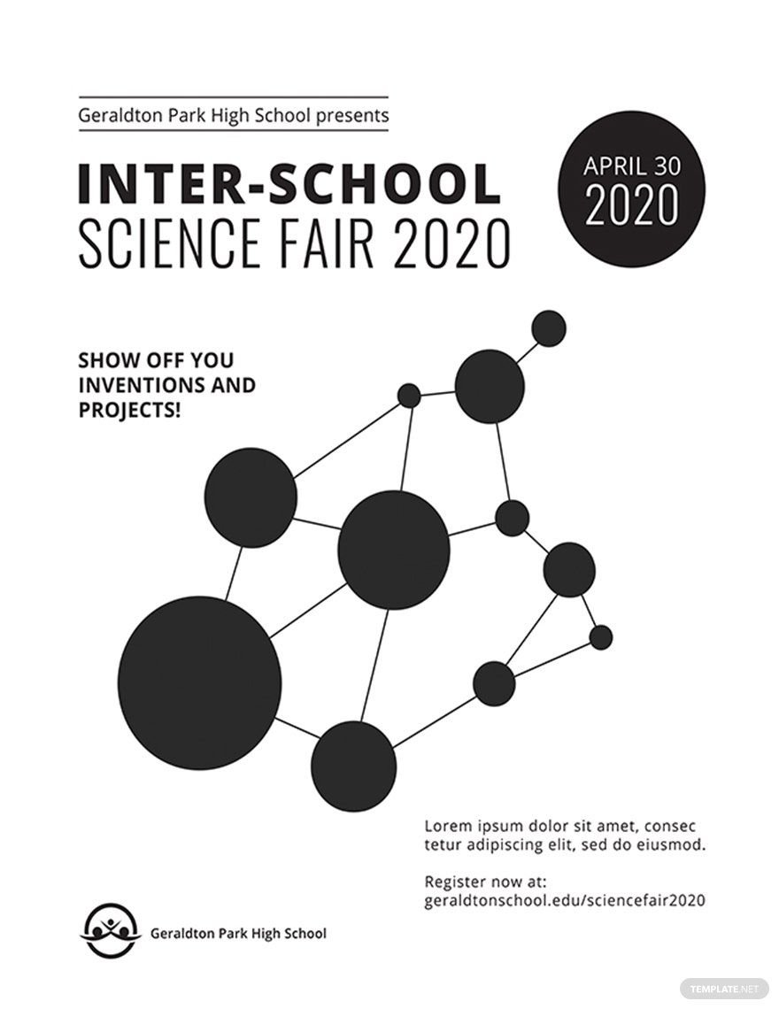 Free Science Fair Event Poster Template