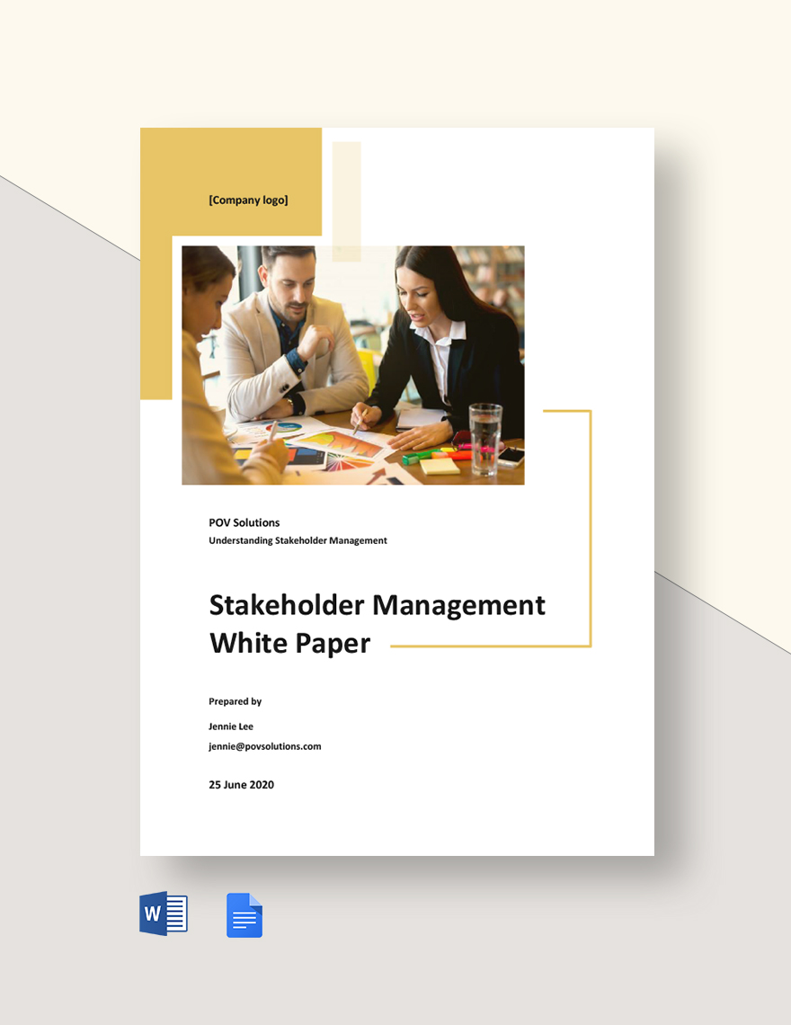 Stakeholder Management White Paper Template