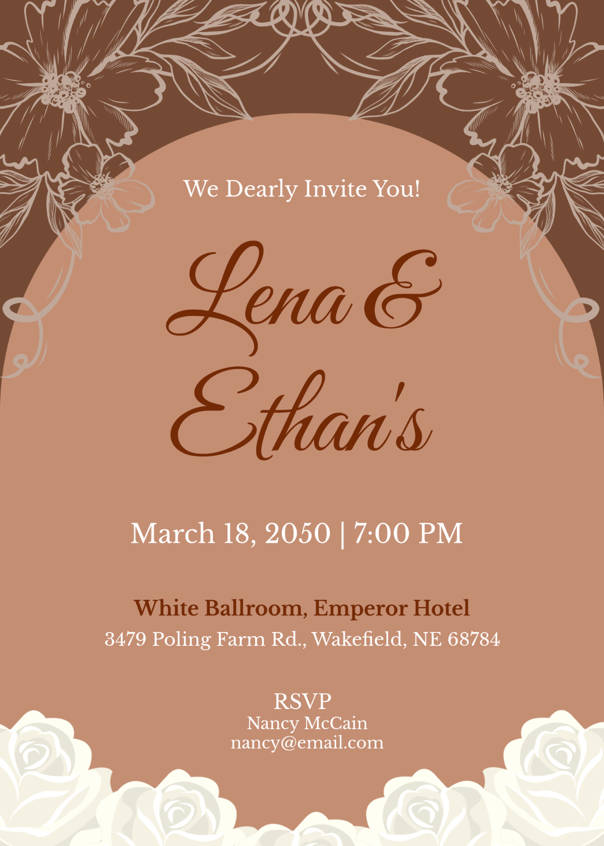 Boho Wreath Wedding Reception Invitation Template - Edit Online & Download