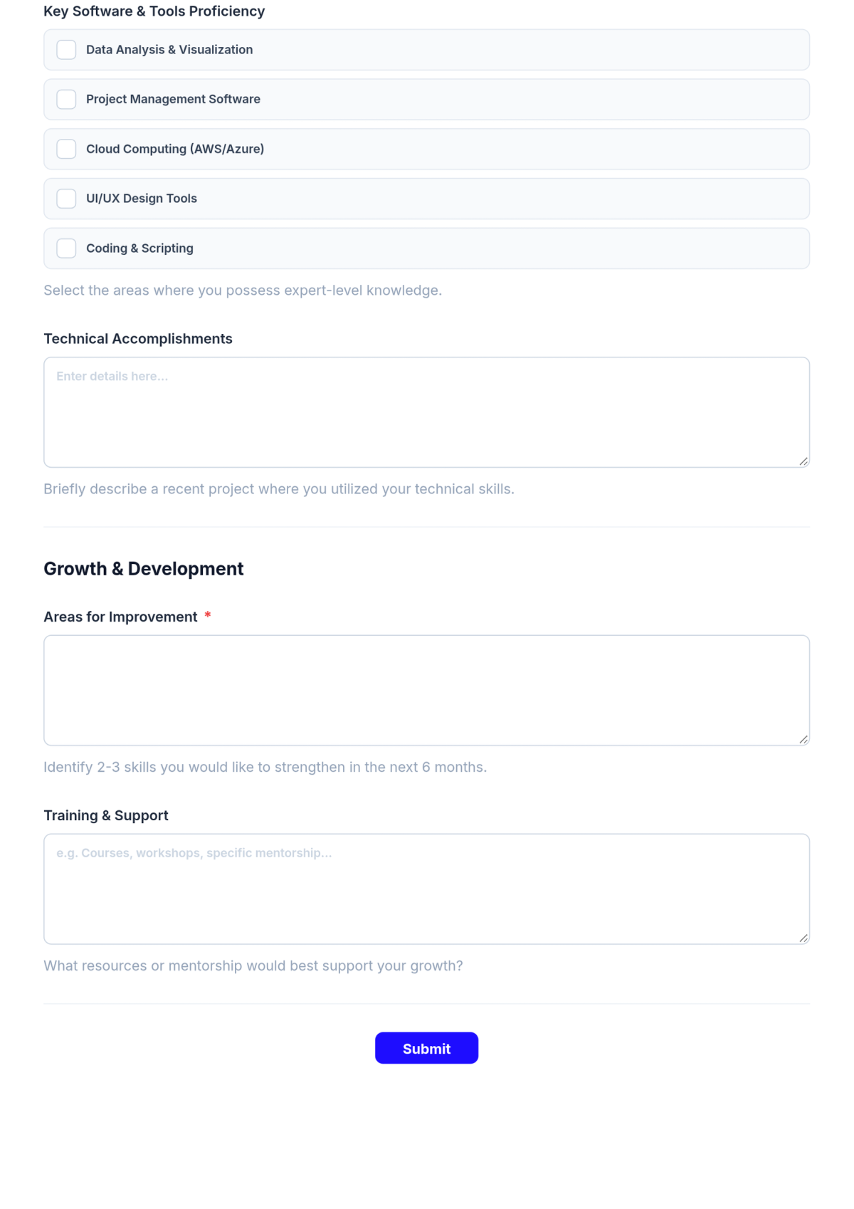Free Skill Set Evaluation Form Template & AI Maker