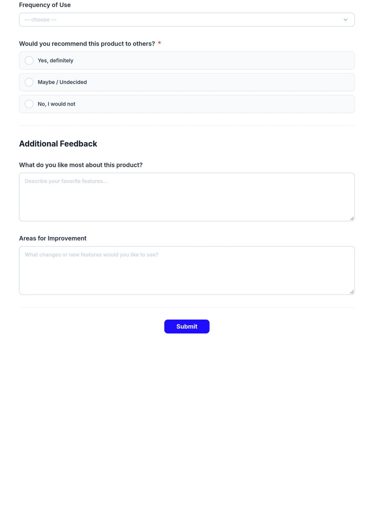 Free Product Evaluation Form Template & AI Maker Free Product Evaluation Form Template & AI Maker