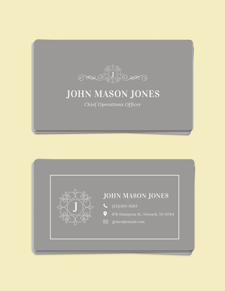 FREE Square Simple Business Card Template: Download 180 ...