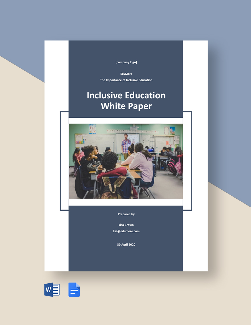 what is white paper 6 on inclusive education about