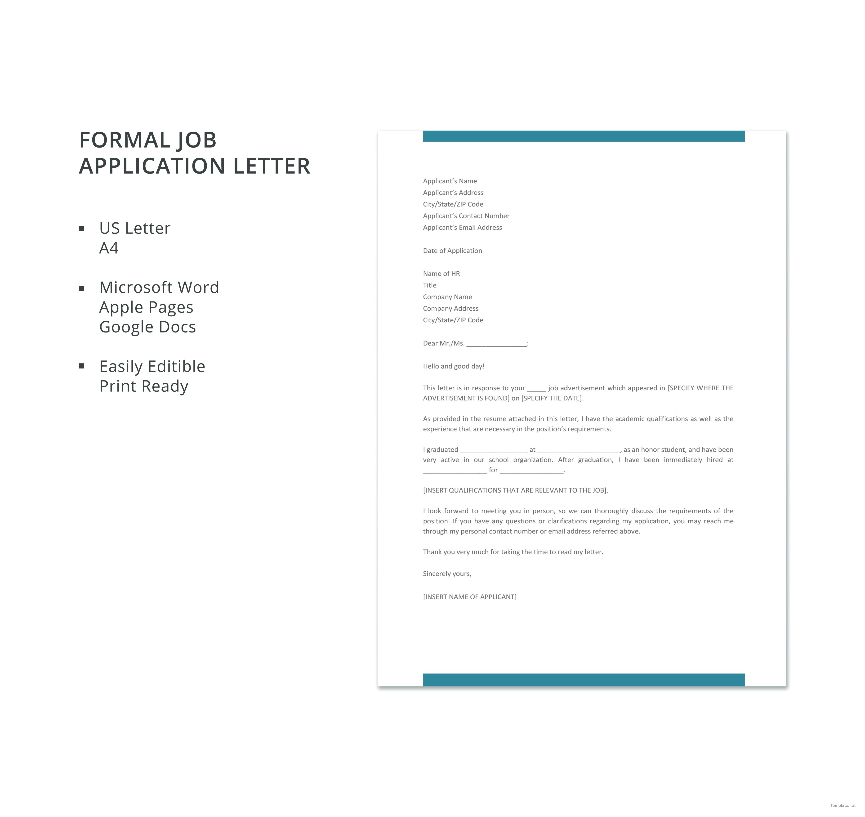 in writing a job application letter which of the following is typically the first section