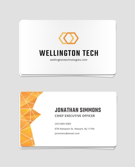 minimal business card template in adobe photoshop illustrator