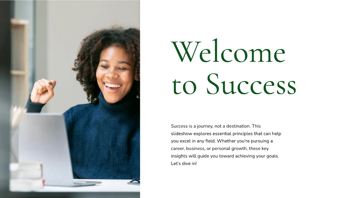 Free Green and White Presentation Template to Edit Online