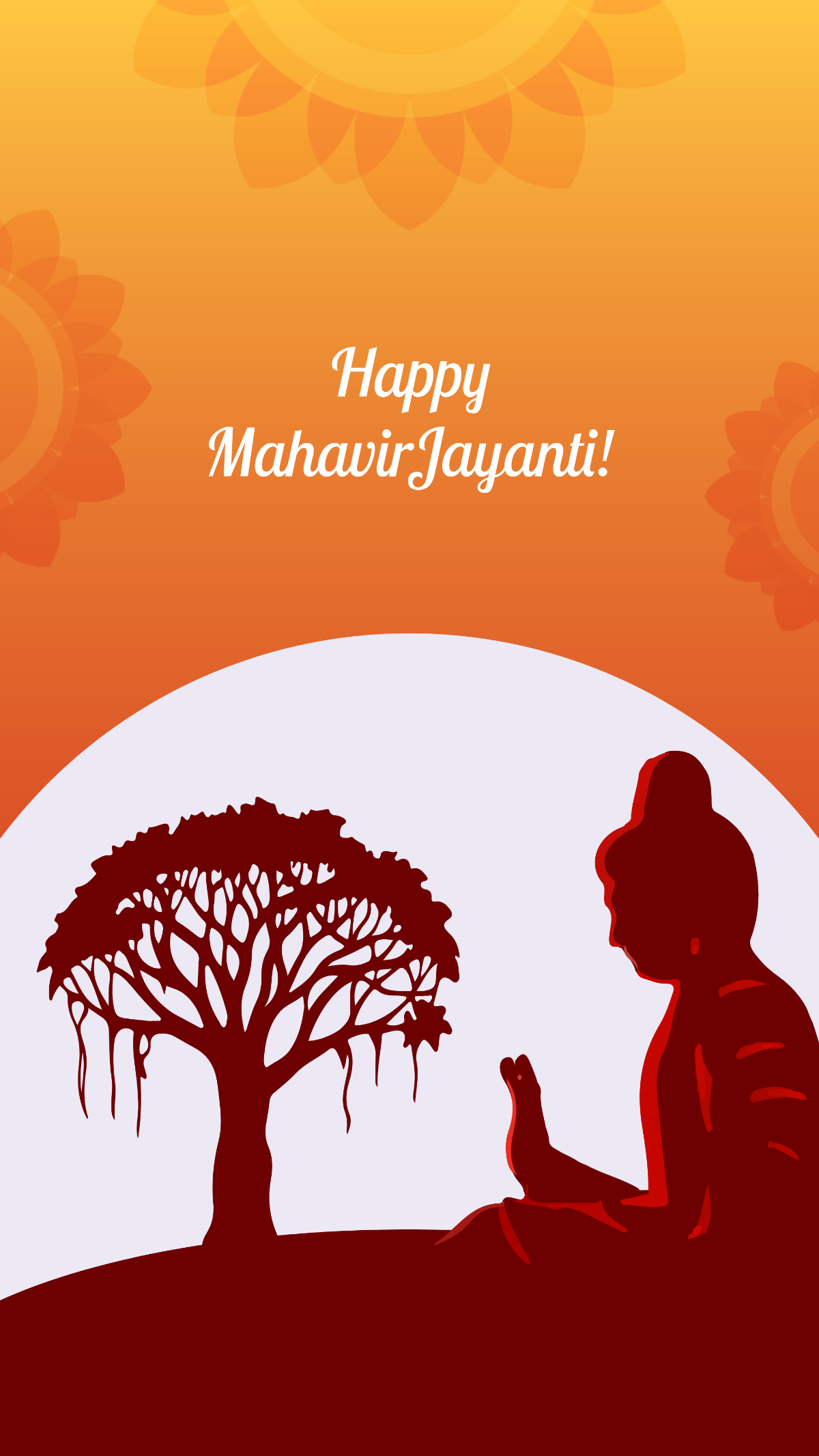 Mahavir Jayanti Wallpaper Template