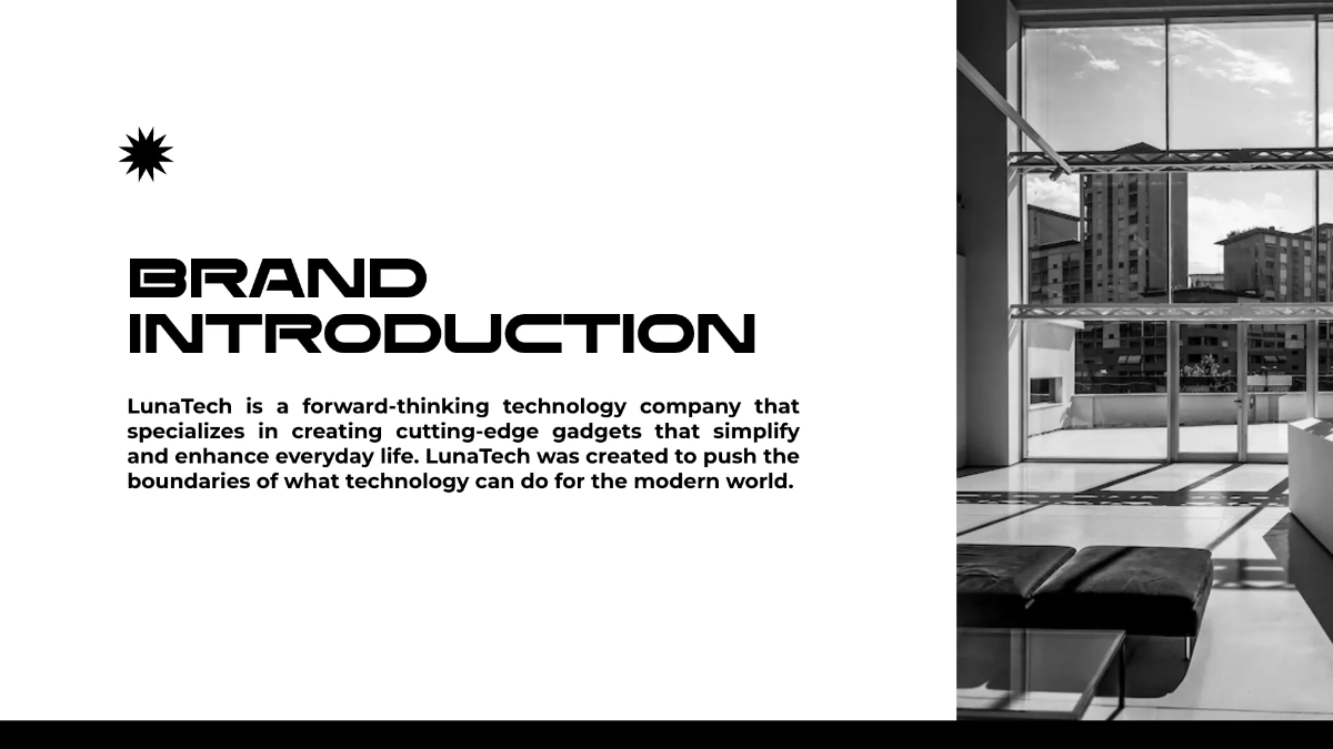 Free Black and White Presentation Template to Edit Online