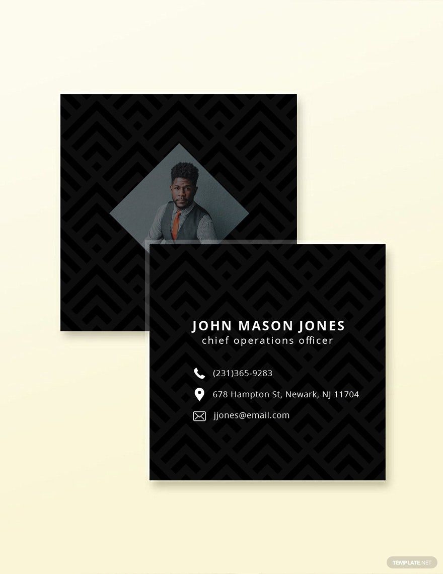 Square Simple Business Card Template