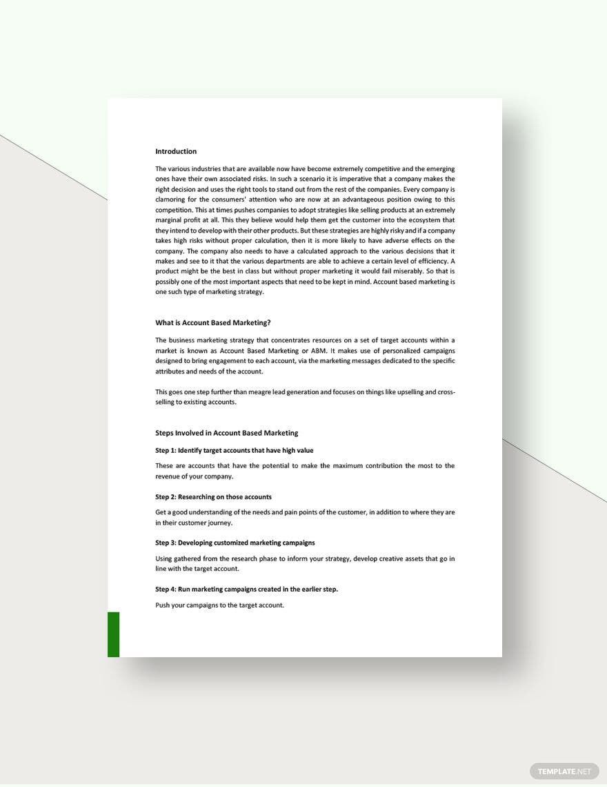 Account Based Marketing White Paper Template
