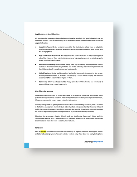 Basic Education White Paper Template - Google Docs, Word | Template.net