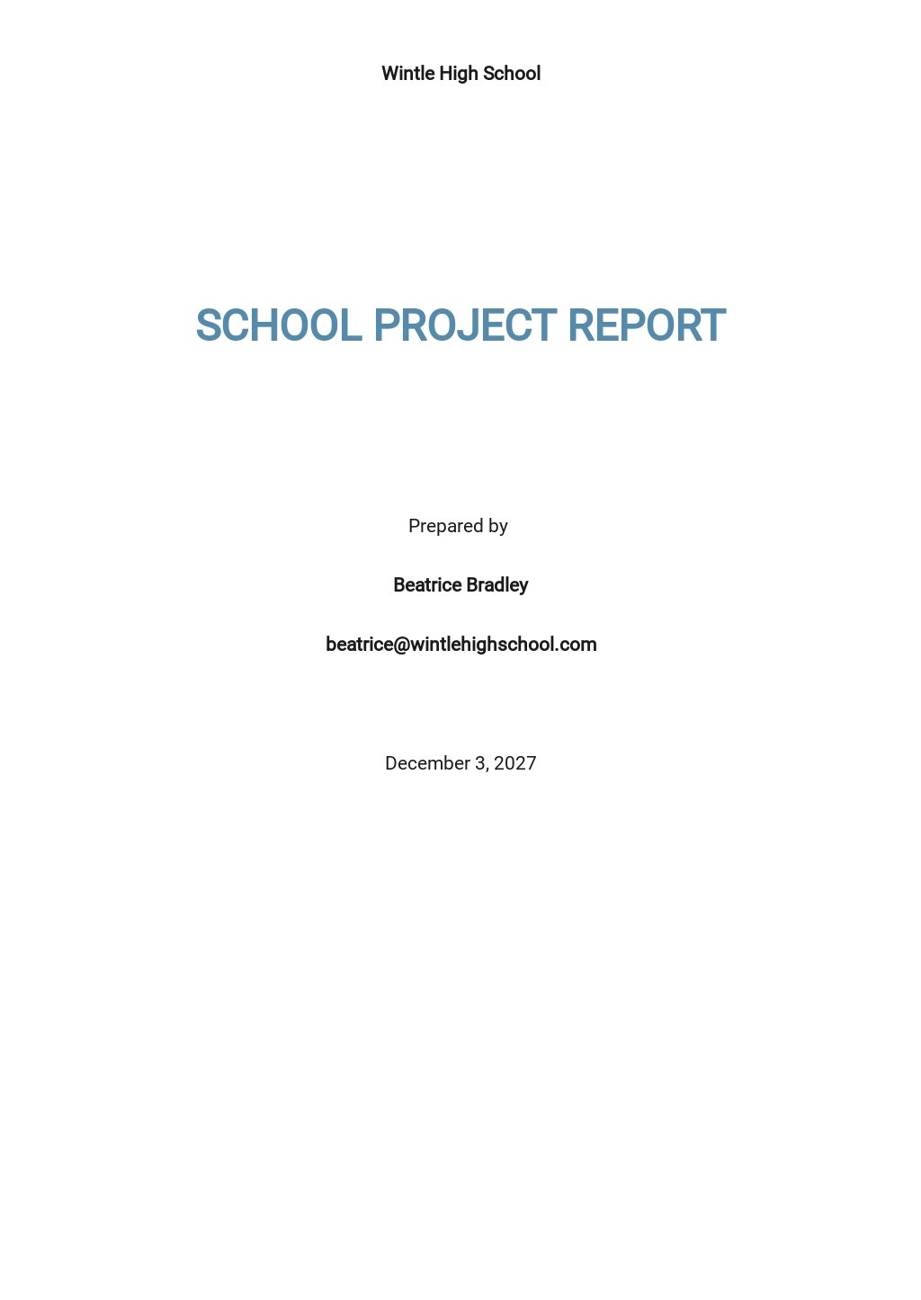 school reports department of education