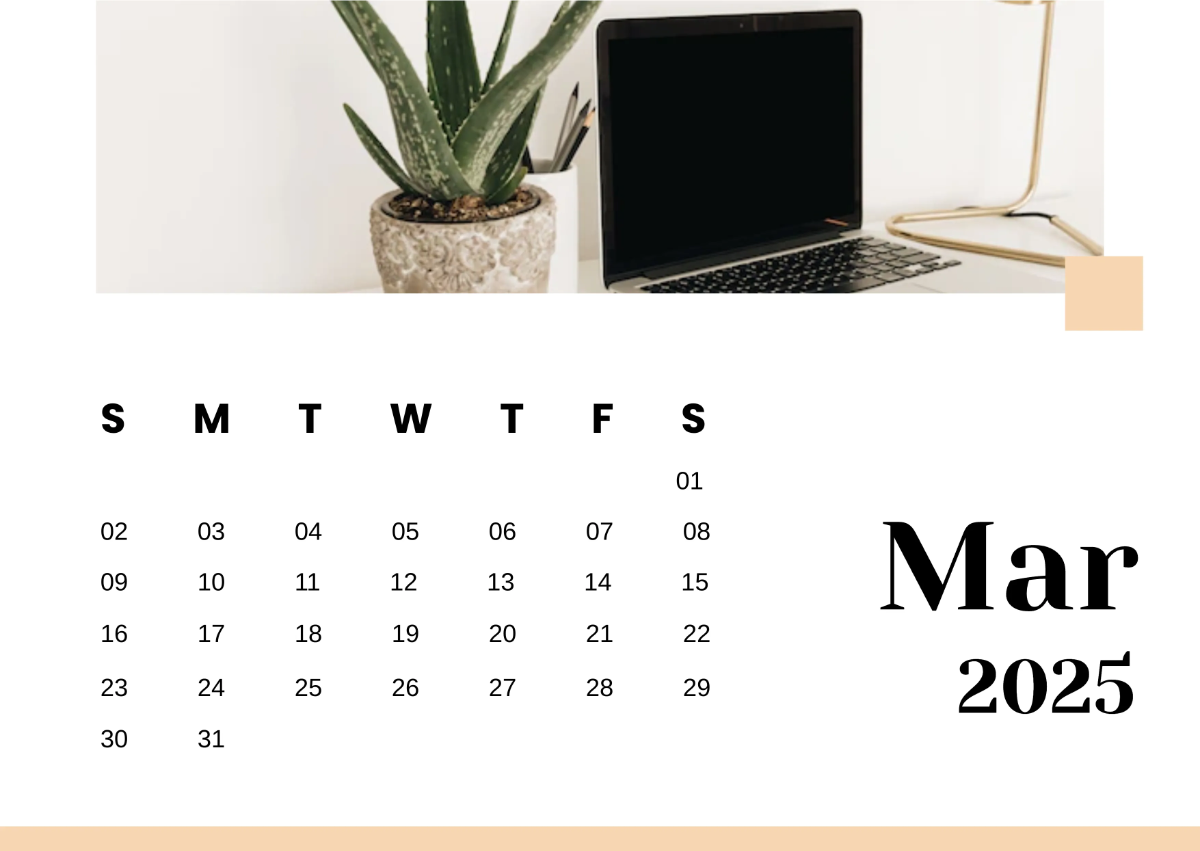 Free 2025 Calendar Template to Edit Online