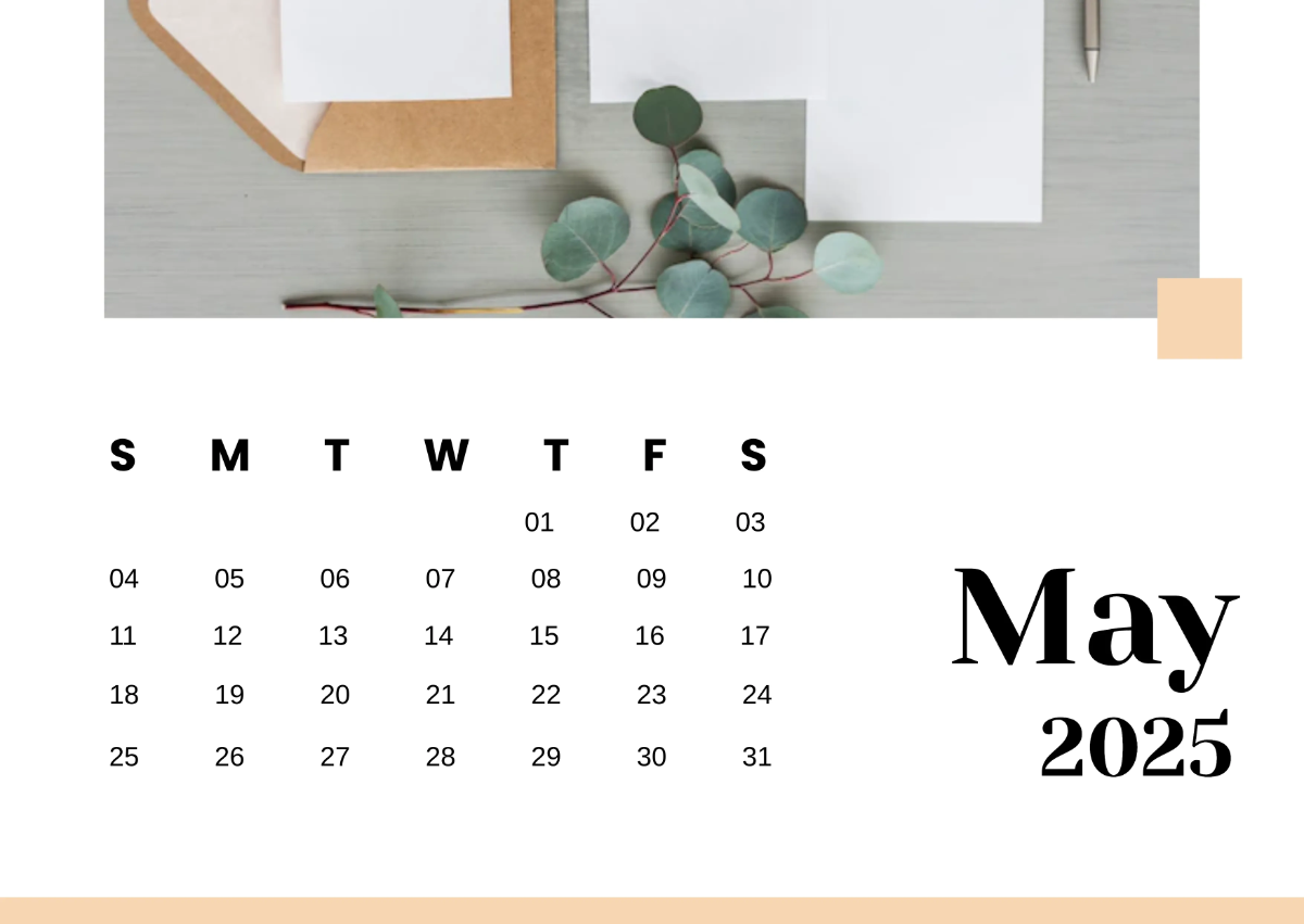Free 2025 Calendar Template to Edit Online