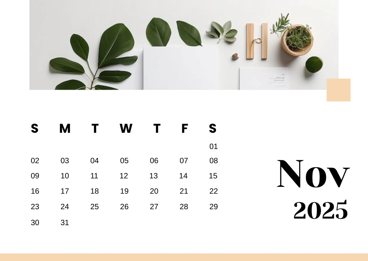 Free 2025 Calendar Template to Edit Online