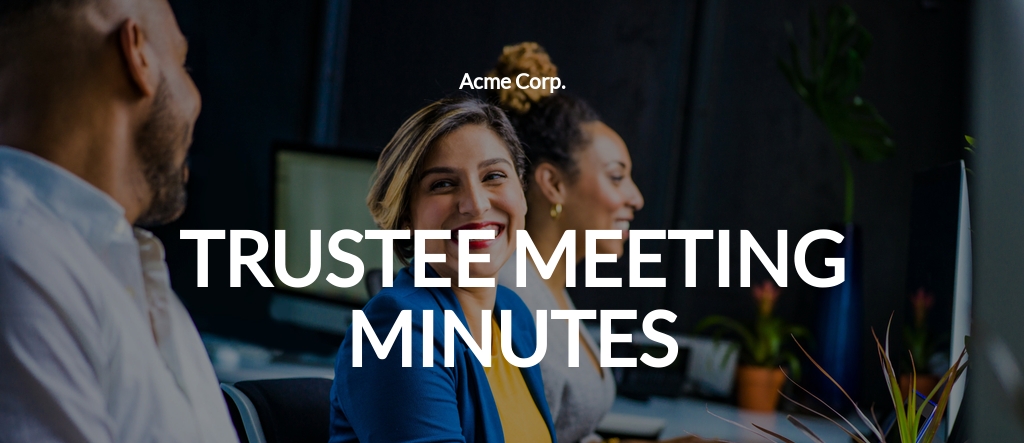 Sample Trustee Meeting Minutes Template.jpe