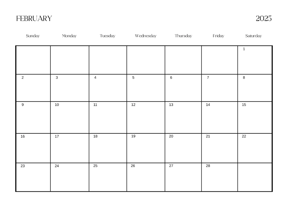 Free 2025 Calendar with Images Template to Edit Online