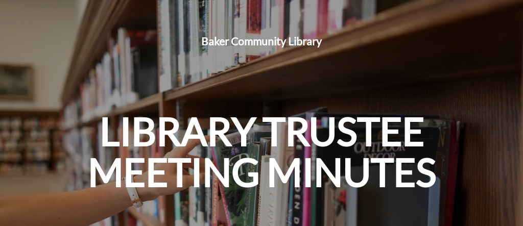Library Trustee Meeting Minutes Template.jpe