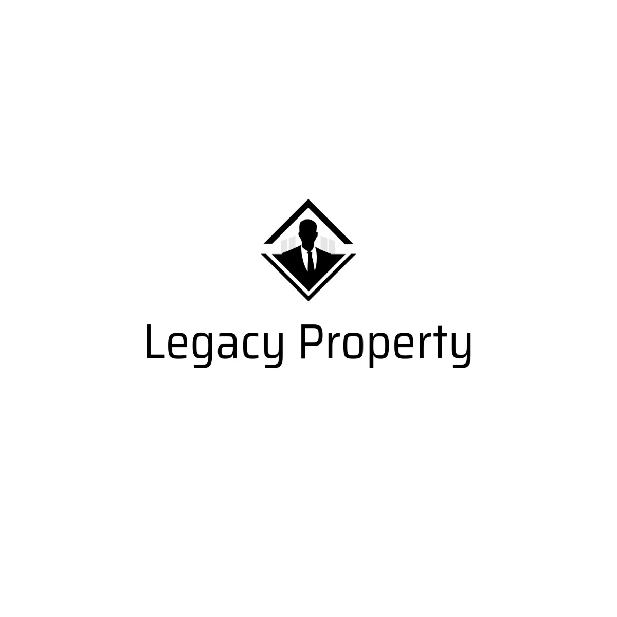 Free Black And White Real Estate Logo Template
