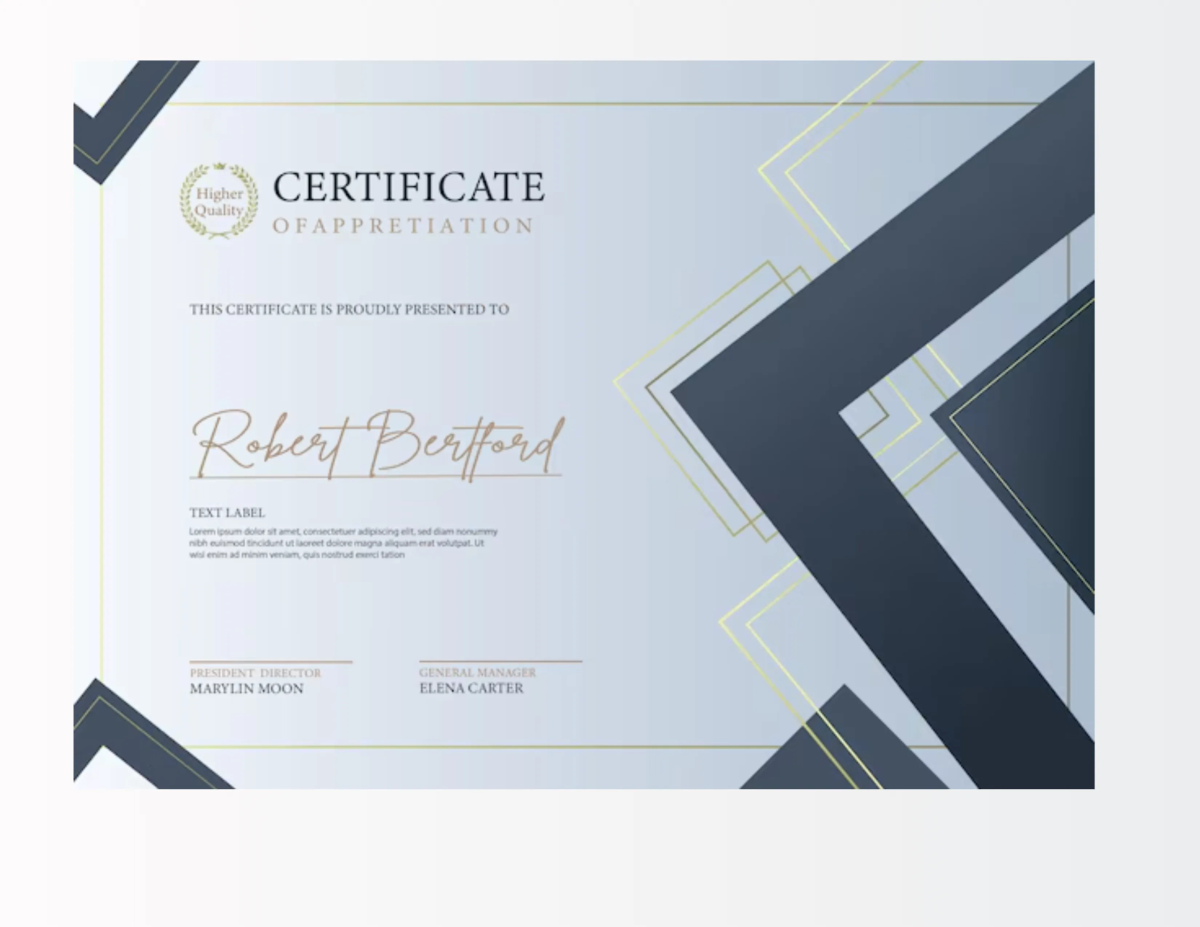 Free Professional Office Employee Certificate Template to Edit Online