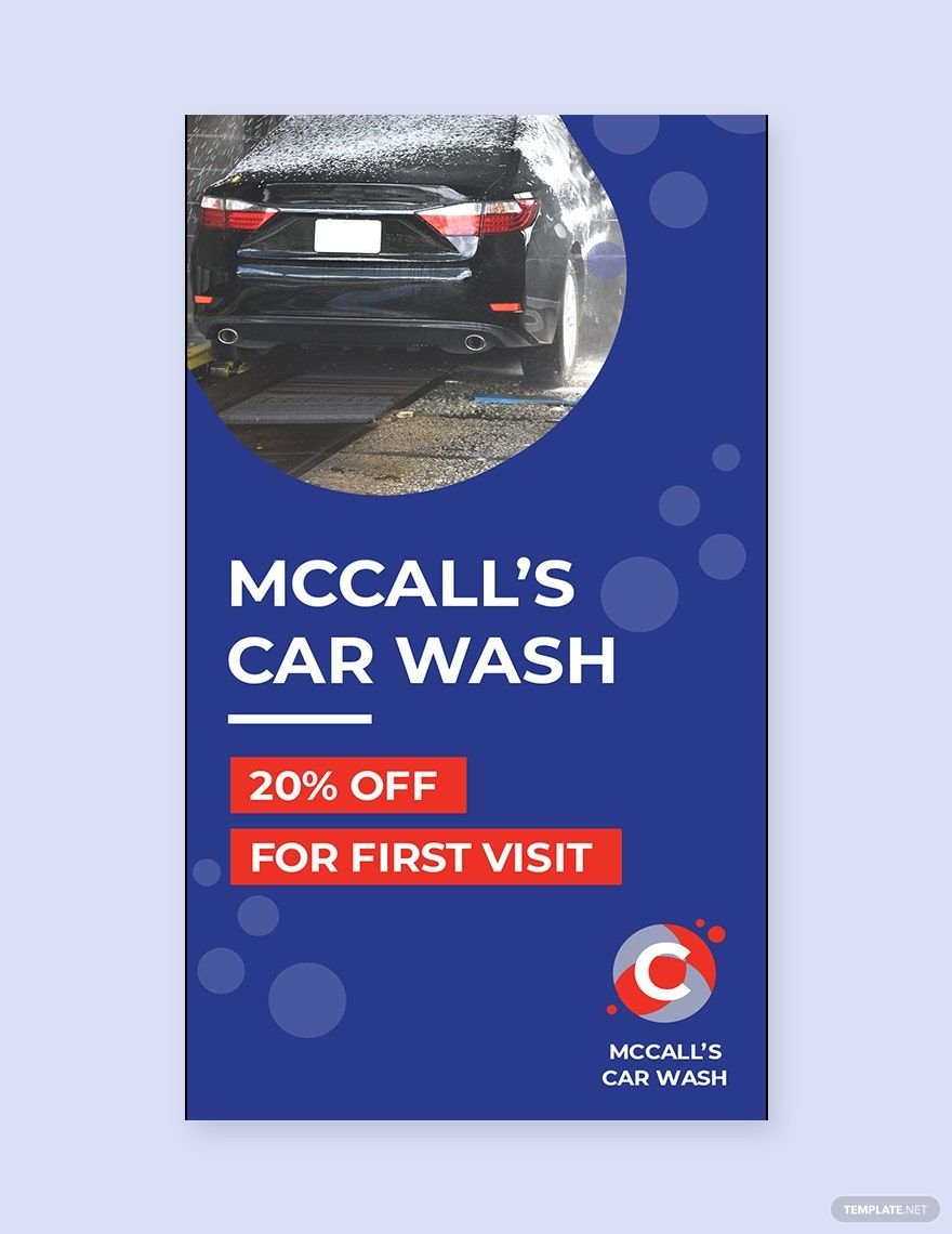 Car Wash Whatsapp Post Template