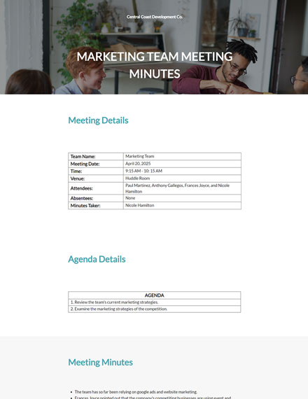 22+ Real Estate Meeting Minutes Templates - Free Downloads | Template.net