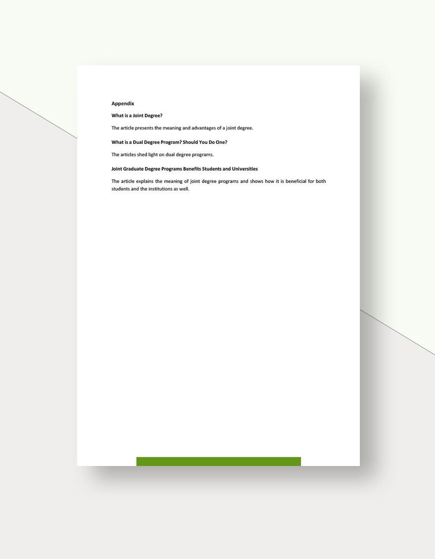 Joint Education White Paper Template