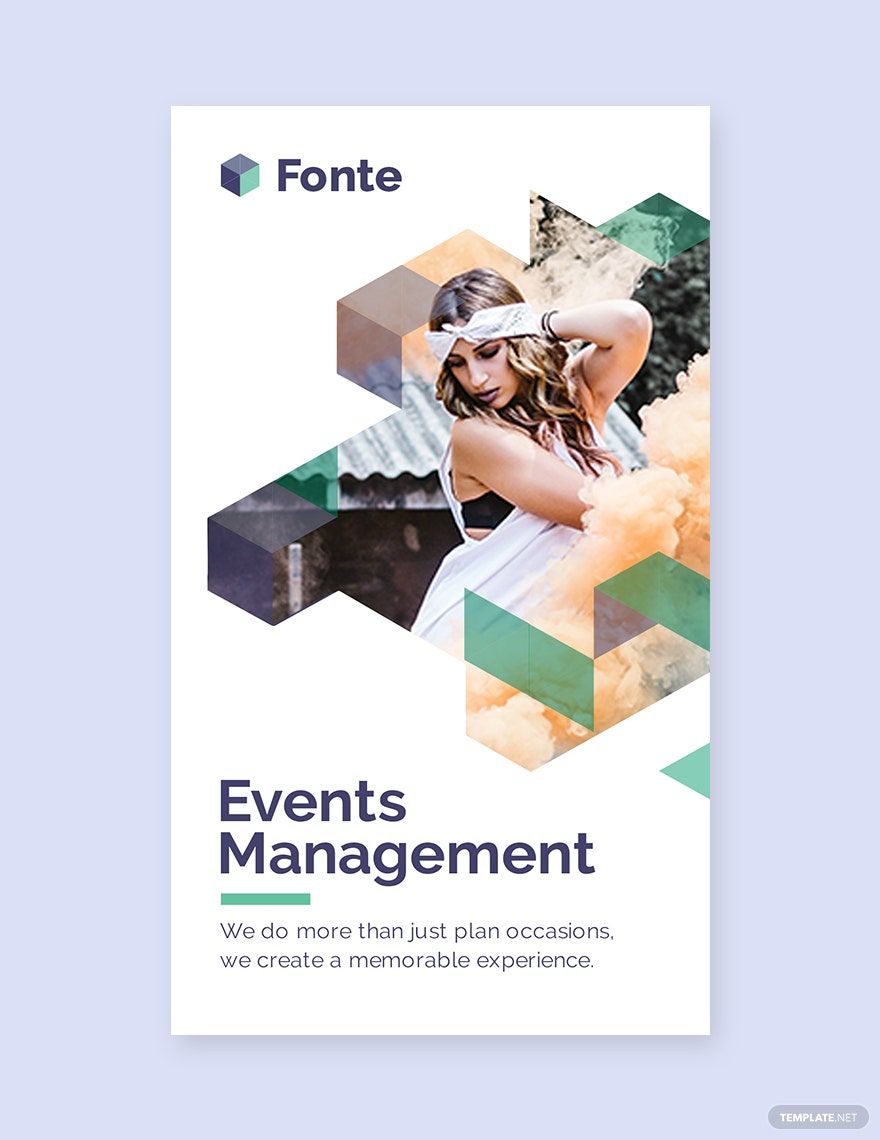 Event Management Whatsapp Template in PSD