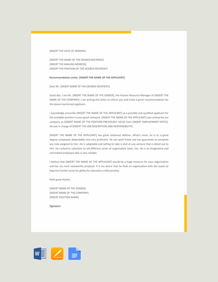 85 free recommendation letter templates in apple mac how to make guarantee letter