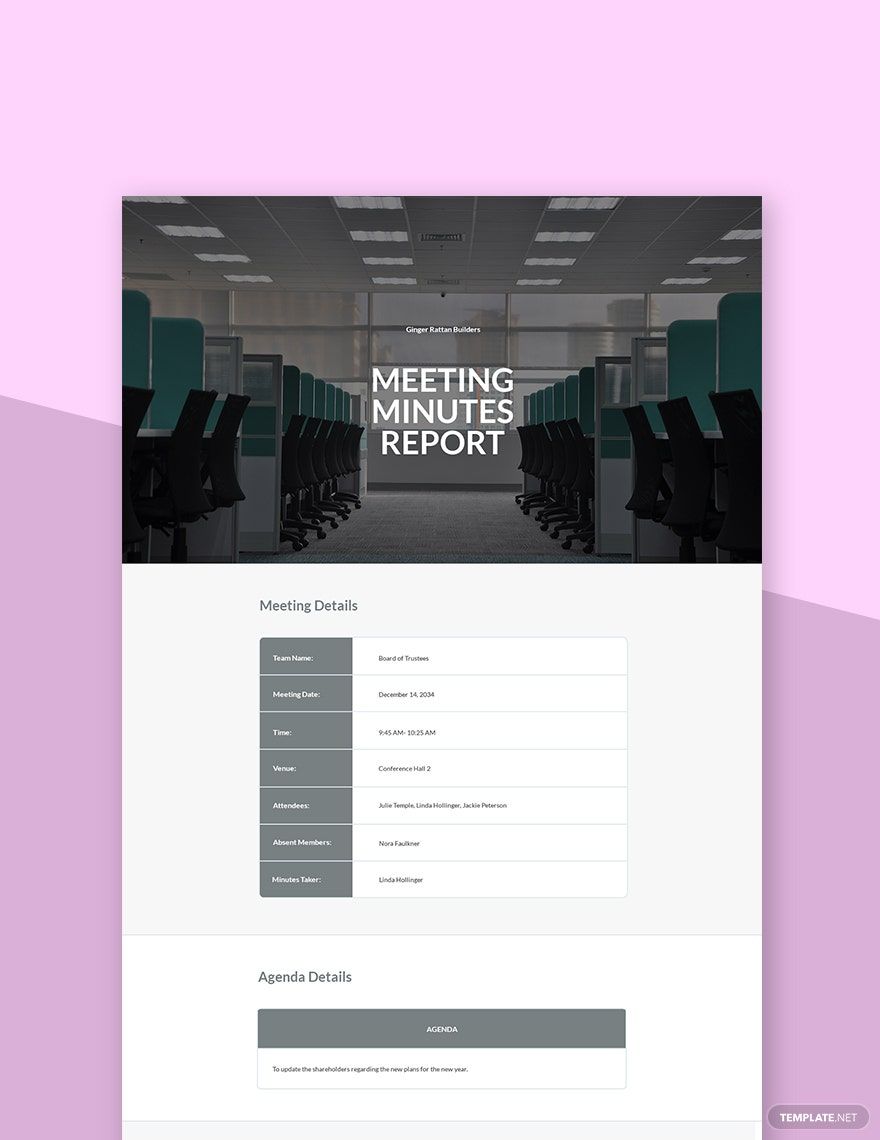 Corporate Shareholder Meeting Minutes Template