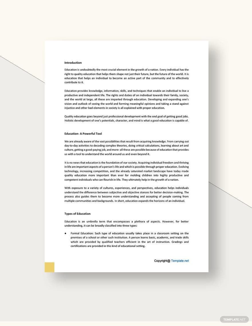 Simple Education White Paper Template
