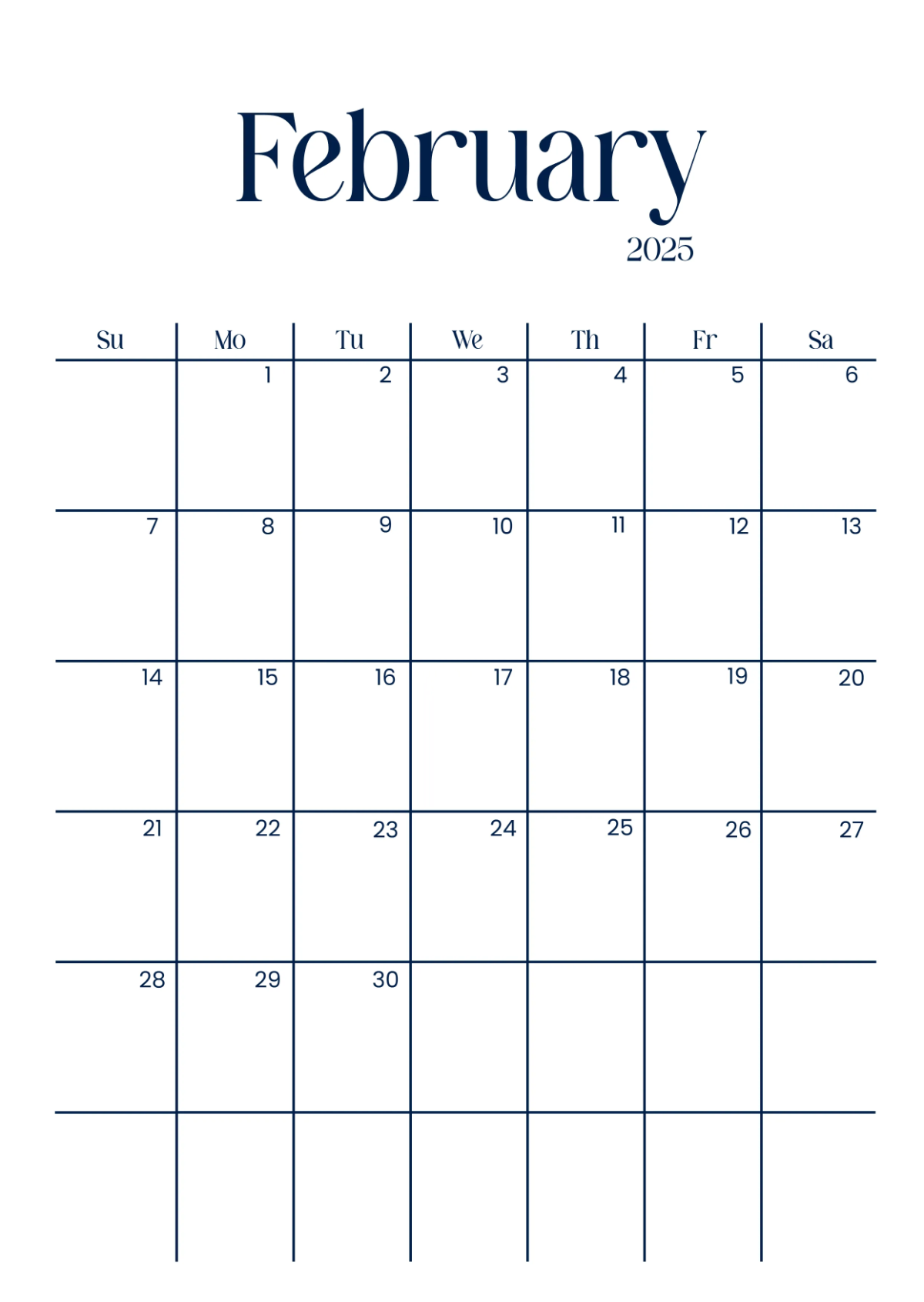 Free February 2025 Calendar with Background Template to Edit Online