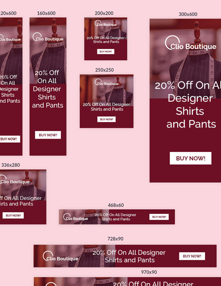 Boutique Web Ads Template - PSD