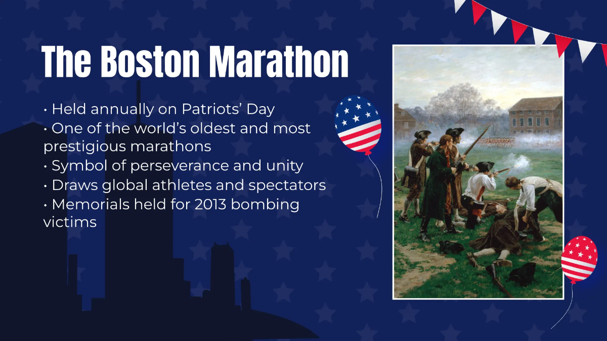 Free Patriots' Day Presentation Template to Edit Online