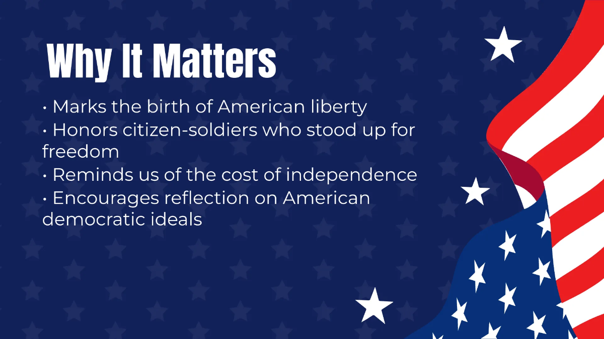 Free Patriots' Day Presentation Template to Edit Online