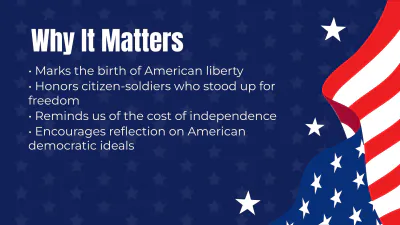 Free Patriots' Day Presentation Template to Edit Online
