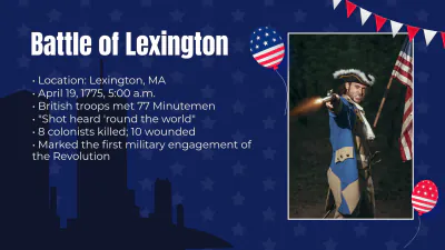 Free Patriots' Day Presentation Template to Edit Online