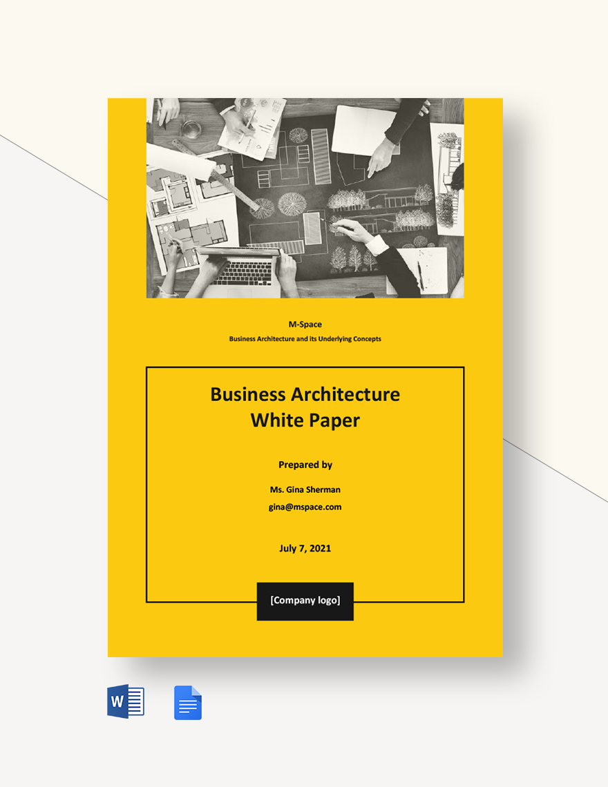 Business Architecture White Paper Template Google Docs, Word