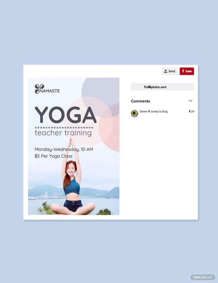 Yoga Instructor Pinterest Pin Template