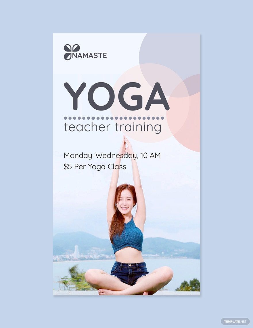 Free Yoga Instructor Whatsapp Post Template
