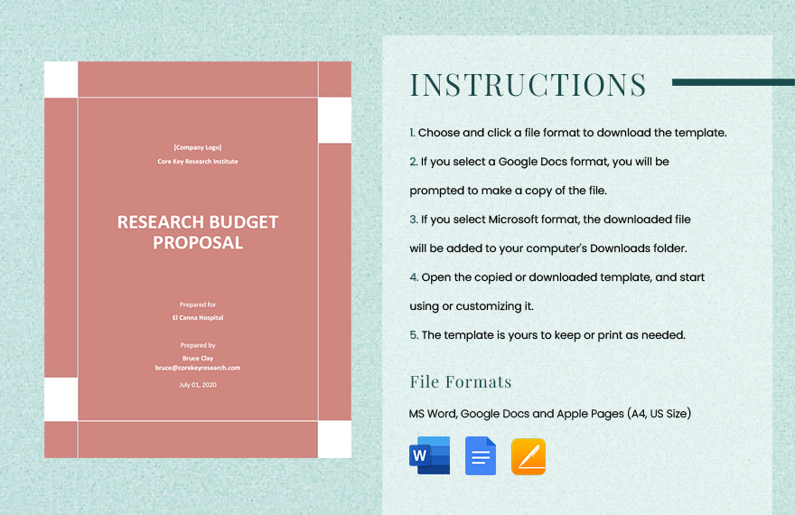 Research Budget Proposal Template