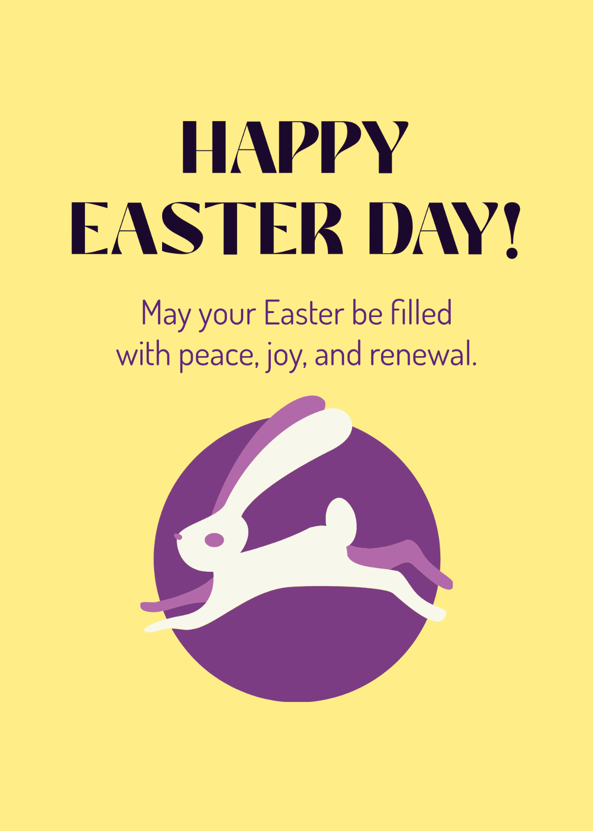 Free Minimalist Easter Wishes Template