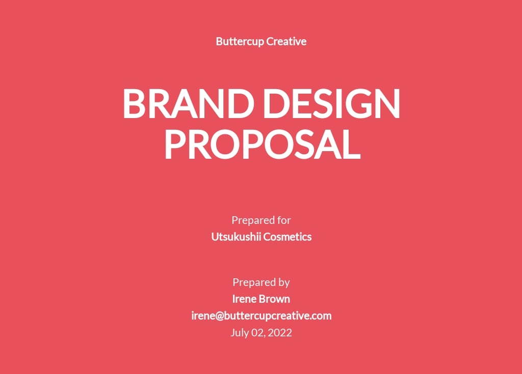 FREE Branding Proposal Template in Microsoft Word (DOC)