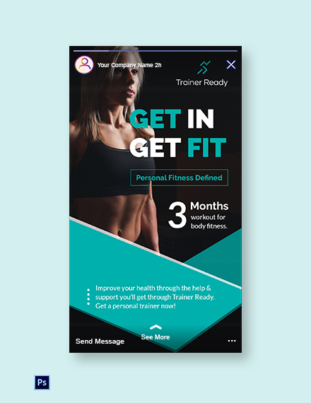 Fitness Trainer Coach Instagram Story Template - Download in PSD ...