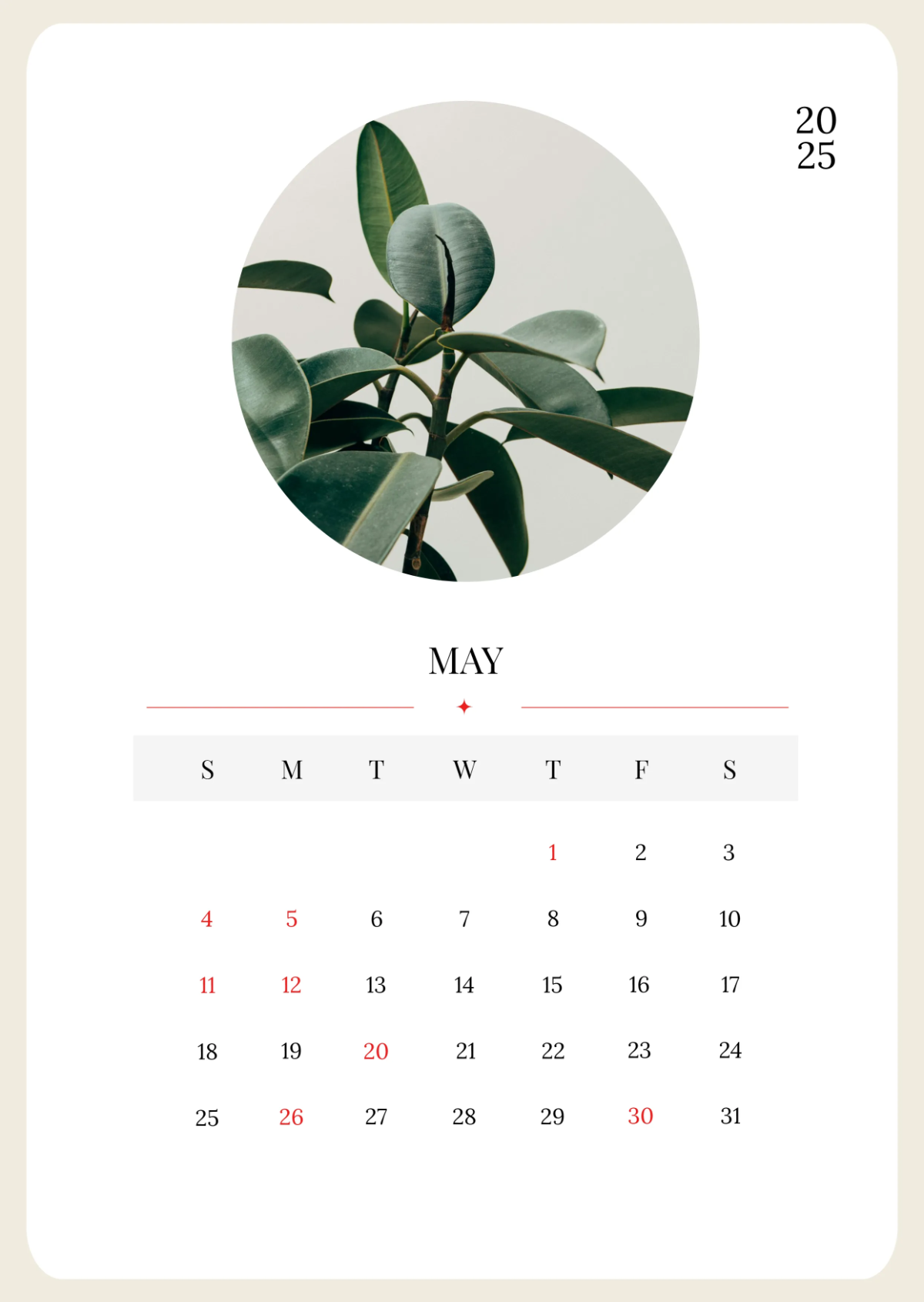 Free May 2025 Calendar Template to Edit Online