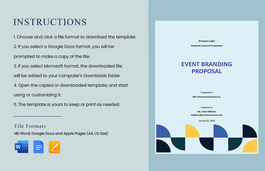 Event Branding Proposal Template