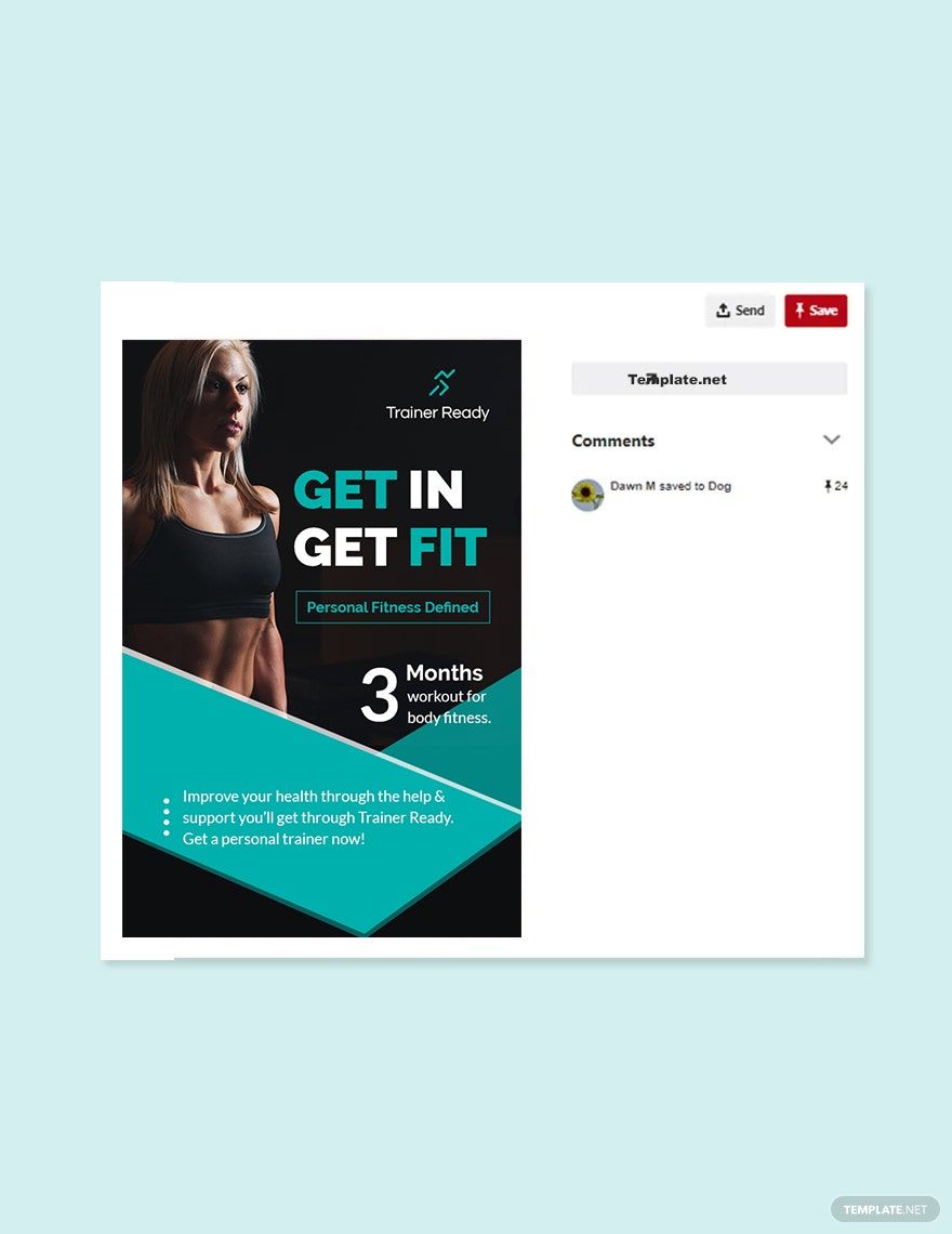 Personal Trainer Pinterest Pin Template